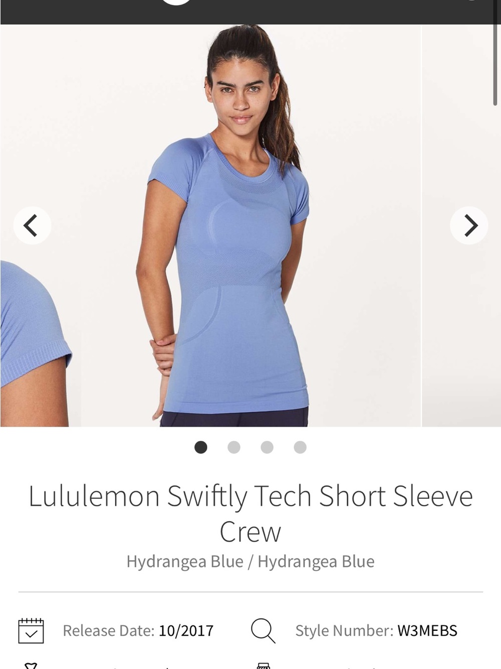 🦋NWT 🦋 Lululemon Swiftly Tech Short Sleeve Crew in Hydrangea Blue